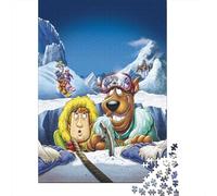 Scooby-Doo Wooden Jigsaw Puzzle 1000 Pieces for Adults Fun Education Game Toy Intellectual Game Home Decoration Stress Relief Relaxation And Intelligence 1000pcs (75x50cm)
