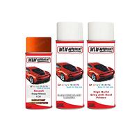 SCOOBYS PAINTS BACK IN THE MIX Aerosol Spray Paint For Renault Clio Orange Valencia 2017-2019 Primer Undercoat With Lacquer