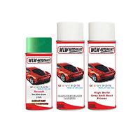 SCOOBYS PAINTS BACK IN THE MIX Aerosol Spray Paint For Renault Clio Vert Alien Green 2009-2013 Primer Undercoat With Lacquer
