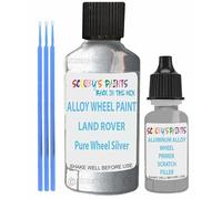SCOOBYS PAINTS BACK IN THE MIX Alloy Wheel Repair Touch Up Paint Compatible With Land Rover Rims Curbing Scratch Stone Chip With Anti Rust Grey Primer