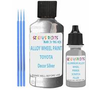 SCOOBYS PAINTS BACK IN THE MIX Alloy Wheel Repair Touch Up Paint Compatible With Toyota Rims Curbing Scratch Stone Chip With Anti Rust Grey Primer