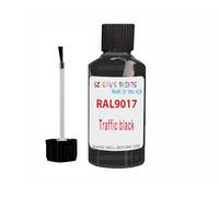 SCOOBYS PAINTS BACK IN THE MIX Anti Rust Direct to Metal Paint Protection prevents Corrosion indoor & Outdoor gloss Finish (30ML Tester Bottle, RAL9017 Traffic black)