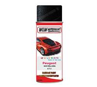 SCOOBYS PAINTS BACK IN THE MIX Basecoat Aerosol Spray Paint For Peugeot 208 Noir Perla Nera 2007-2017 Code Ktv