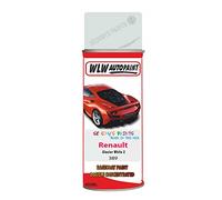 SCOOBYS PAINTS BACK IN THE MIX Basecoat Aerosol Spray Paint For Renault Kangoo Glacier White 2 1990-2019 Code 389