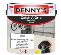 SCOOBYS PAINTS BACK IN THE MIX Catch A Grip Anti Slip Floor Paint - Non Slip Coating for Steps, Railings & Garages - 170 Colours, High Adhesion, Quick Dry, Multiple Sizes (Cream, 5 Litre Tin)