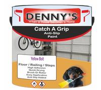 SCOOBYS PAINTS BACK IN THE MIX Catch A Grip Anti Slip Floor Paint - Non Slip Coating for Steps, Railings & Garages - 170 Colours, High Adhesion, Quick Dry, Multiple Sizes (Yellow Bolt, 1 Litre Tin)