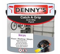 SCOOBYS PAINTS BACK IN THE MIX Catch A Grip Anti Slip Floor Paint - Non Slip Coating for Steps, Railings & Garages - 170 Colours, High Adhesion, Quick Dry, Multiple Sizes (Metal grey, 2.5 Litre Tin)