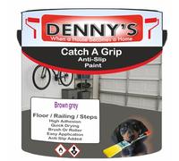 SCOOBYS PAINTS BACK IN THE MIX Catch A Grip Anti Slip Floor Paint - Non Slip Coating for Steps, Railings & Garages - 170 Colours, High Adhesion, Quick Dry, Multiple Sizes (Brown grey, 5 Litre Tin)