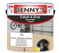 SCOOBYS PAINTS BACK IN THE MIX Catch A Grip Anti Slip Floor Paint - Non Slip Coating for Steps, Railings & Garages - 170 Colours, High Adhesion, Quick Dry, Multiple Sizes (Ivory, 1 Litre Tin)