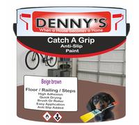 SCOOBYS PAINTS BACK IN THE MIX Catch A Grip Anti Slip Floor Paint - Non Slip Coating for Steps, Railings & Garages - 170 Colours, High Adhesion, Quick Dry, Multiple Sizes (Beige brown, 250ml Tin)