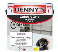 SCOOBYS PAINTS BACK IN THE MIX Catch A Grip Anti Slip Floor Paint - Non Slip Coating for Steps, Railings & Garages - 170 Colours, High Adhesion, Quick Dry, Multiple Sizes (Bright white, 1 Litre Tin)