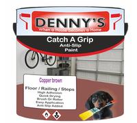 SCOOBYS PAINTS BACK IN THE MIX Catch A Grip Anti Slip Floor Paint - Non Slip Coating for Steps, Railings & Garages - 170 Colours, High Adhesion, Quick Dry, Multiple Sizes (Copper brown, 250ml Tin)