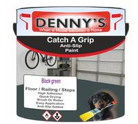 SCOOBYS PAINTS BACK IN THE MIX Catch A Grip Anti Slip Floor Paint - Non Slip Coating for Steps, Railings & Garages - 170 Colours, High Adhesion, Quick Dry, Multiple Sizes (Black green, 1 Litre Tin)