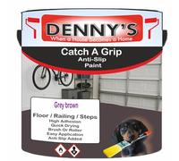 SCOOBYS PAINTS BACK IN THE MIX Catch A Grip Anti Slip Floor Paint - Non Slip Coating for Steps, Railings & Garages - 170 Colours, High Adhesion, Quick Dry, Multiple Sizes (Grey brown, 1 Litre Tin)