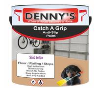 SCOOBYS PAINTS BACK IN THE MIX Catch A Grip Anti Slip Floor Paint - Non Slip Coating for Steps, Railings & Garages - 170 Colours, High Adhesion, Quick Dry, Multiple Sizes (Sand Yellow, 2.5 Litre Tin)