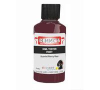SCOOBYS PAINTS BACK IN THE MIX Chalk Emulsion Matt Paint, Water-Based, No Primer Required, For Walls and Furniture Red, (Scarlet Berry Red, 30ml Colour Tester)