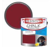 SCOOBYS PAINTS BACK IN THE MIX Chalk Emulsion Matt Paint, Water-Based, No Primer Required, For Walls and Furniture Red, (Carmine Berry Red, 1L Tin)