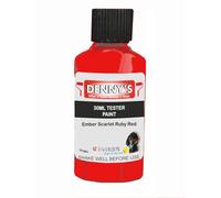 SCOOBYS PAINTS BACK IN THE MIX Chalk Emulsion Matt Paint, Water-Based, No Primer Required, For Walls and Furniture Red, (Ember Scarlet Ruby Red, 30ml Colour Tester)