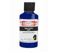 SCOOBYS PAINTS BACK IN THE MIX Chalk Emulsion Matt Paint, Water-Based, No Primer Required, For Walls and Furniture Dark Blue, (Ocean Horizon Blue, 30ml Colour Tester)