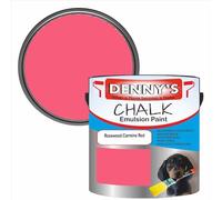SCOOBYS PAINTS BACK IN THE MIX Chalk Emulsion Matt Paint, Water-Based, No Primer Required, For Walls and Furniture Red, (Rosewood Carmine Red, 1L Tin)