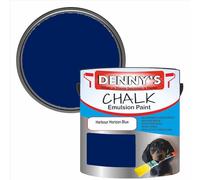 SCOOBYS PAINTS BACK IN THE MIX Chalk Emulsion Matt Paint, Water-Based, No Primer Required, For Walls and Furniture Dark Blue, (Harbour Horizon Blue, 2.5L Tin)