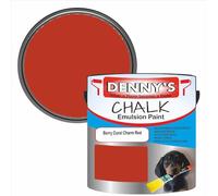 SCOOBYS PAINTS BACK IN THE MIX Chalk Emulsion Matt Paint, Water-Based, No Primer Required, For Walls and Furniture Red, (Berry Coral Charm Red, 1L Tin)