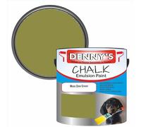 SCOOBYS PAINTS BACK IN THE MIX Chalk Emulsion Matt Paint, Water-Based, No Primer Required, For Walls and Furniture Green, (Moss Dew Green, 1L Tin)