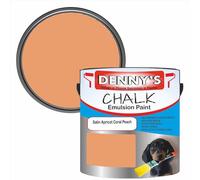 SCOOBYS PAINTS BACK IN THE MIX Chalk Emulsion Matt Paint, Water-Based, No Primer Required, For Walls and Furniture Peach, Pink, (Satin Apricot Coral Peach, 250Ml Tin)