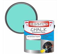 SCOOBYS PAINTS BACK IN THE MIX Chalk Emulsion Matt Paint, Water-Based, No Primer Required, For Walls and Furniture Turquoise, Violet, (Calm Soft Classic Turquoise, 250Ml Tin)