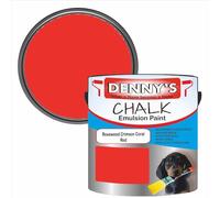 SCOOBYS PAINTS BACK IN THE MIX Chalk Emulsion Matt Paint, Water-Based, No Primer Required, For Walls and Furniture Red, (Rosewood Crimson Coral Red, 1L Tin)