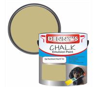 SCOOBYS PAINTS BACK IN THE MIX Chalk Emulsion Matt Paint, Water-Based, No Primer Required, For Walls and Furniture Tan, Yellow, (Oat Parchment Hearth Tan, 2.5L Tin)