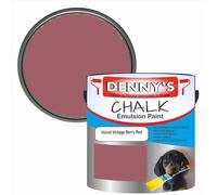 SCOOBYS PAINTS BACK IN THE MIX Chalk Emulsion Matt Paint, Water-Based, No Primer Required, For Walls and Furniture Red, (Velvet Vintage Berry Red, 1L Tin)