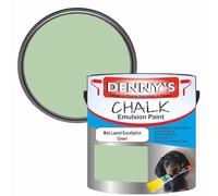 SCOOBYS PAINTS BACK IN THE MIX Chalk Emulsion Matt Paint, Water-Based, No Primer Required, For Walls and Furniture Pastel Green, (Mint Laurel Eucalyptus Green, 1L Tin)