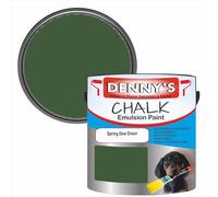 SCOOBYS PAINTS BACK IN THE MIX Chalk Emulsion Matt Paint, Water-Based, No Primer Required, For Walls and Furniture Green, (Spring Dew Green, 2.5L Tin)