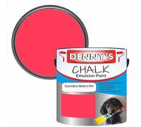 SCOOBYS PAINTS BACK IN THE MIX Chalk Emulsion Matt Paint, Water-Based, No Primer Required, For Walls and Furniture Red, (Charm Berry Mulberry Red, 1L Tin)