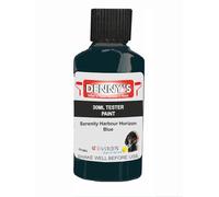 SCOOBYS PAINTS BACK IN THE MIX Chalk Emulsion Matt Paint, Water-Based, No Primer Required, For Walls and Furniture Dark Blue, (Serenity Harbour Horizon Blue, 30ml Colour Tester)