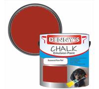 SCOOBYS PAINTS BACK IN THE MIX Chalk Emulsion Matt Paint, Water-Based, No Primer Required, For Walls and Furniture Red, (Rosewood Rose Red, 2.5L Tin)