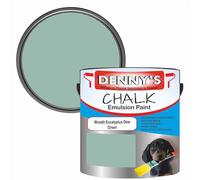 SCOOBYS PAINTS BACK IN THE MIX Chalk Emulsion Matt Paint, Water-Based, No Primer Required, For Walls and Furniture Pastel Green, (Wreath Eucalyptus Dew Green, 2.5L Tin)