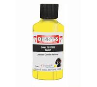 SCOOBYS PAINTS BACK IN THE MIX Chalk Emulsion Matt Paint, Water-Based, No Primer Required, For Walls and Furniture Tan, Yellow, (Amber Candle Yellow, 30ml Colour Tester)