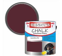 SCOOBYS PAINTS BACK IN THE MIX Chalk Emulsion Matt Paint, Water-Based, No Primer Required, For Walls and Furniture Red, (Scarlet Berry Red, 2.5L Tin)