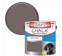 SCOOBYS PAINTS BACK IN THE MIX Chalk Emulsion Matt Paint, Water-Based, No Primer Required, For Walls and Furniture Grey, (Slate Cloud Grey, 1L Tin)