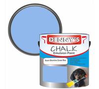SCOOBYS PAINTS BACK IN THE MIX Chalk Emulsion Matt Paint, Water-Based, No Primer Required, For Walls and Furniture Light Blue, (Azure Shoreline Ocean Blue, 2.5L Tin)