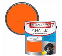 SCOOBYS PAINTS BACK IN THE MIX Chalk Emulsion Matt Paint, Water-Based, No Primer Required, For Walls and Furniture Orange, (Autumn Copper Dawn Orange, 1L Tin)