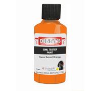 SCOOBYS PAINTS BACK IN THE MIX Chalk Emulsion Matt Paint, Water-Based, No Primer Required, For Walls and Furniture Orange, (Flame Sunset Orange, 30ml Colour Tester)