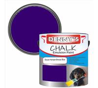 SCOOBYS PAINTS BACK IN THE MIX Chalk Emulsion Matt Paint, Water-Based, No Primer Required, For Walls and Furniture Dark Blue, (Ocean Horizon Breeze Blue, 2.5L Tin)