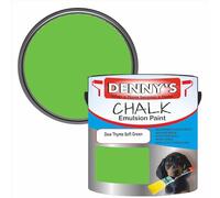 SCOOBYS PAINTS BACK IN THE MIX Chalk Emulsion Matt Paint, Water-Based, No Primer Required, For Walls and Furniture Light Green, (Dew Thyme Soft Green, 2.5L Tin)
