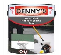 SCOOBYS PAINTS BACK IN THE MIX Chlorinated Rubber Flat Roof Paint - Waterproof Roof Sealer & Leak Repair Coating, Quick Drying, High Adhesion (Reseda green, 2.5 Litre Tin)