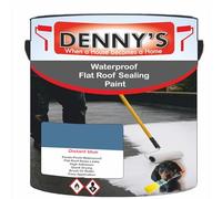 SCOOBYS PAINTS BACK IN THE MIX Chlorinated Rubber Flat Roof Paint - Waterproof Roof Sealer & Leak Repair Coating, Quick Drying, High Adhesion (Distant blue, 1 Litre Tin)