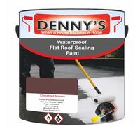 SCOOBYS PAINTS BACK IN THE MIX Chlorinated Rubber Flat Roof Paint - Waterproof Roof Sealer & Leak Repair Coating, Quick Drying, High Adhesion (Chestnut brown, 250ML Tin)