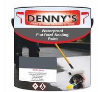SCOOBYS PAINTS BACK IN THE MIX Chlorinated Rubber Flat Roof Paint - Waterproof Roof Sealer & Leak Repair Coating, Quick Drying, High Adhesion (Slate grey, 1 Litre Tin)